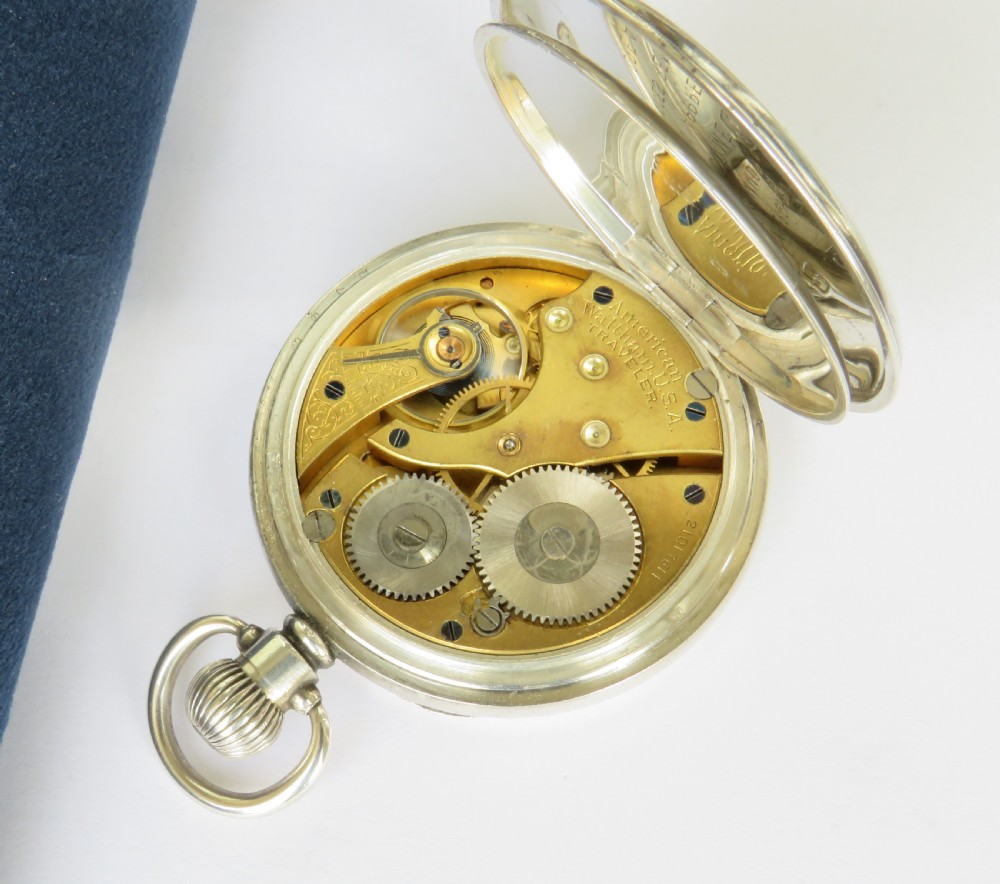 Silver Waltham pocket watch, Great War presentation View VI