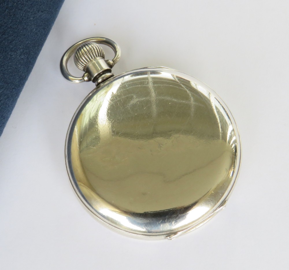 Silver Waltham pocket watch, Great War presentation View VII