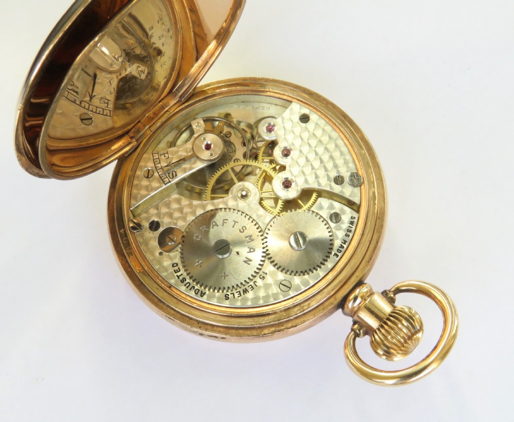 1930s Craftsman half hunter pocket watch, Cyma View V