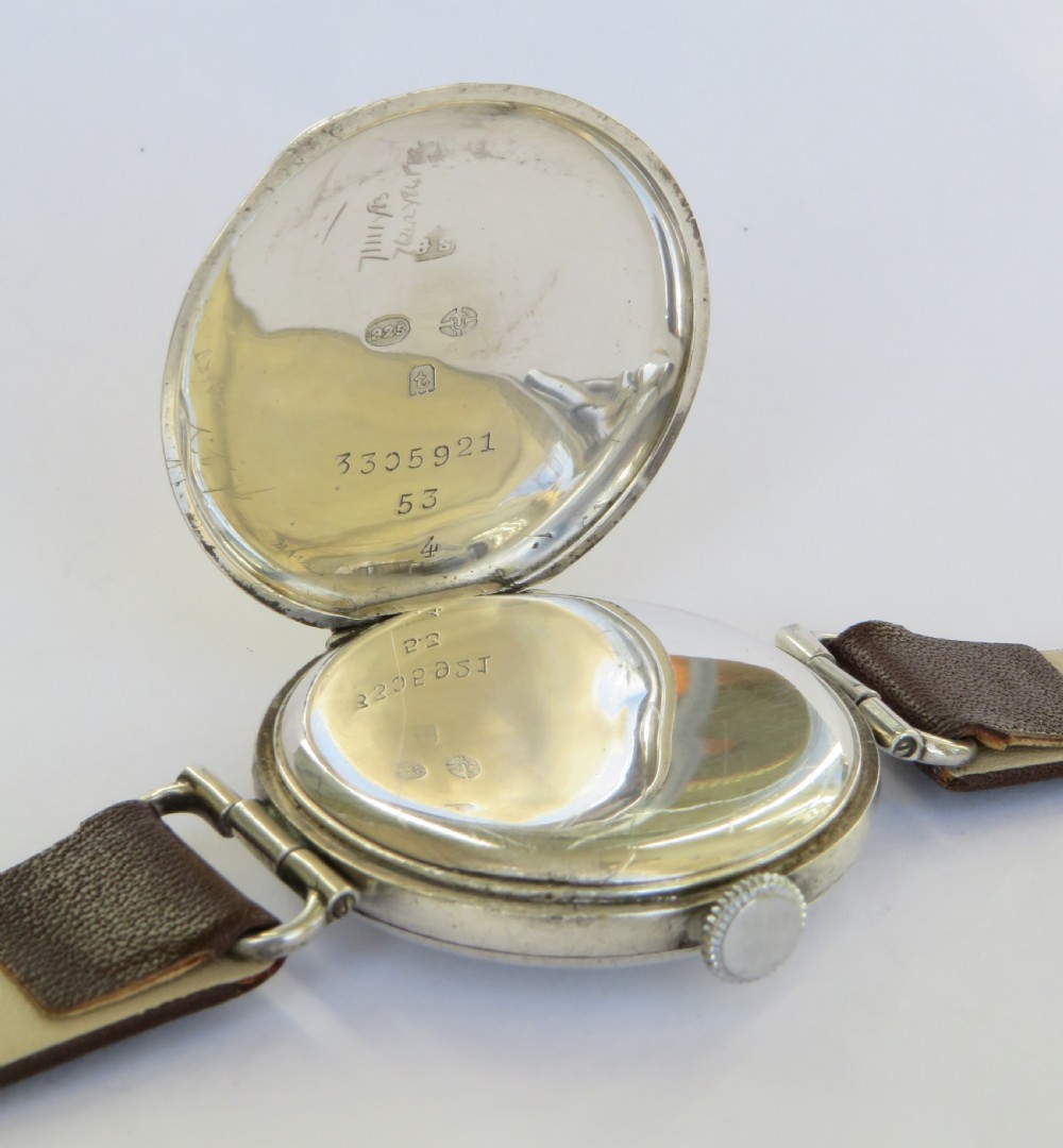 Gents antique silver Cyma wrist watch, 1914 View III