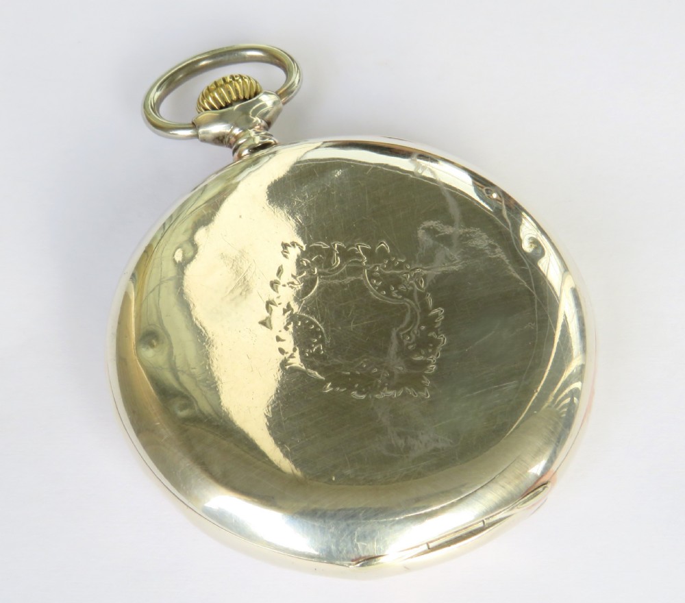 Antique silver Omega pocket watch, 1930 View VI