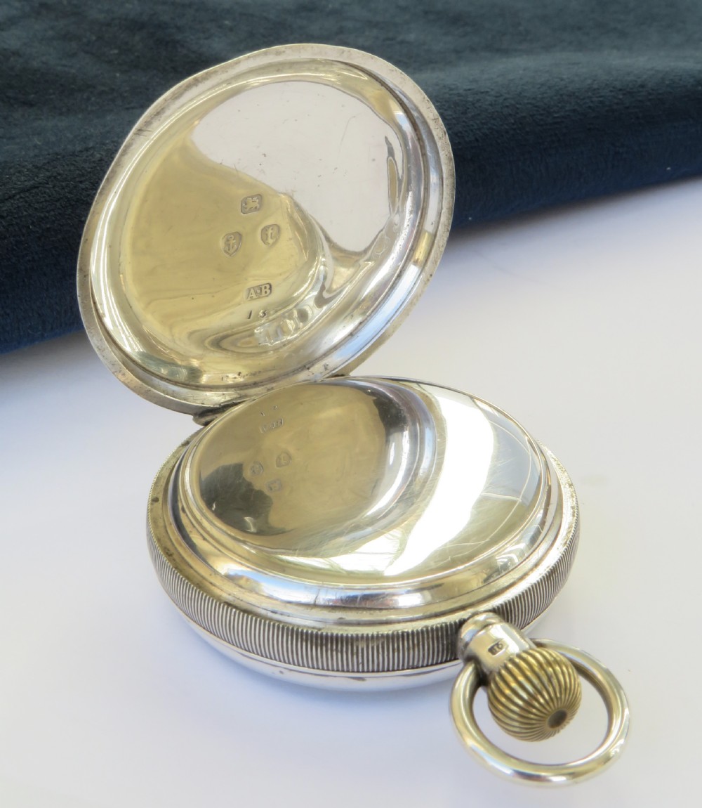 Antique silver Waltham pocket watch, 1893 View II