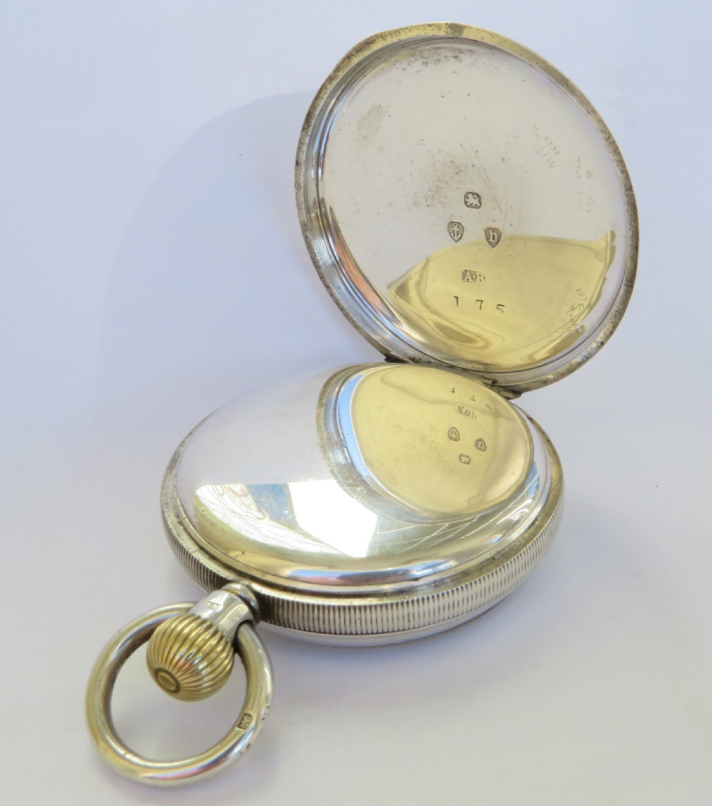 Antique silver Waltham Riverside pocket watch, c1890 View III