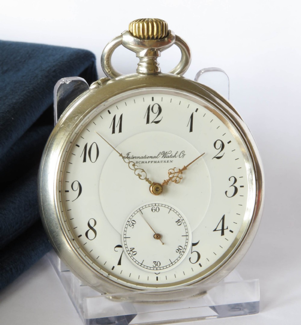 Antique silver IWC pocket watch
