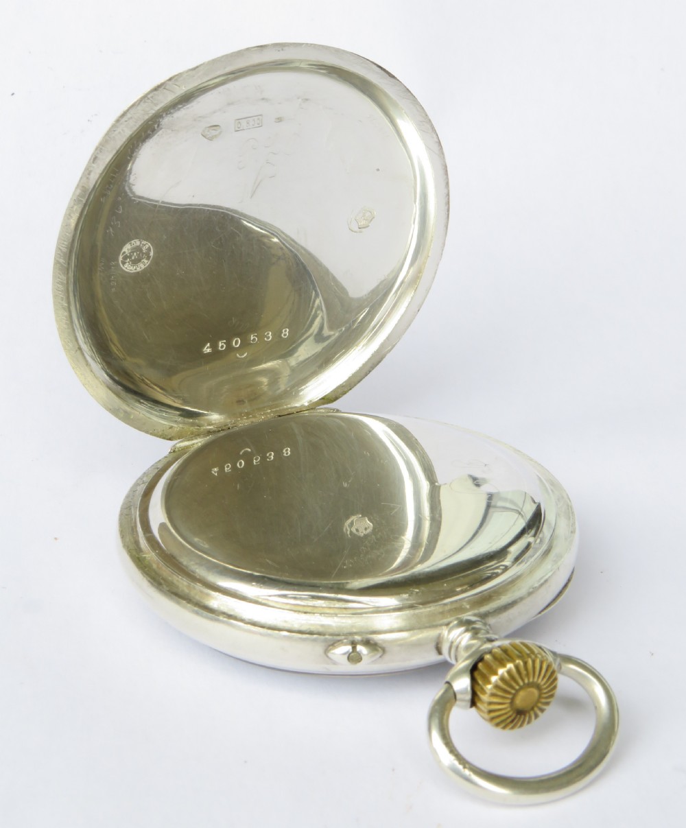 Antique silver IWC pocket watch View III