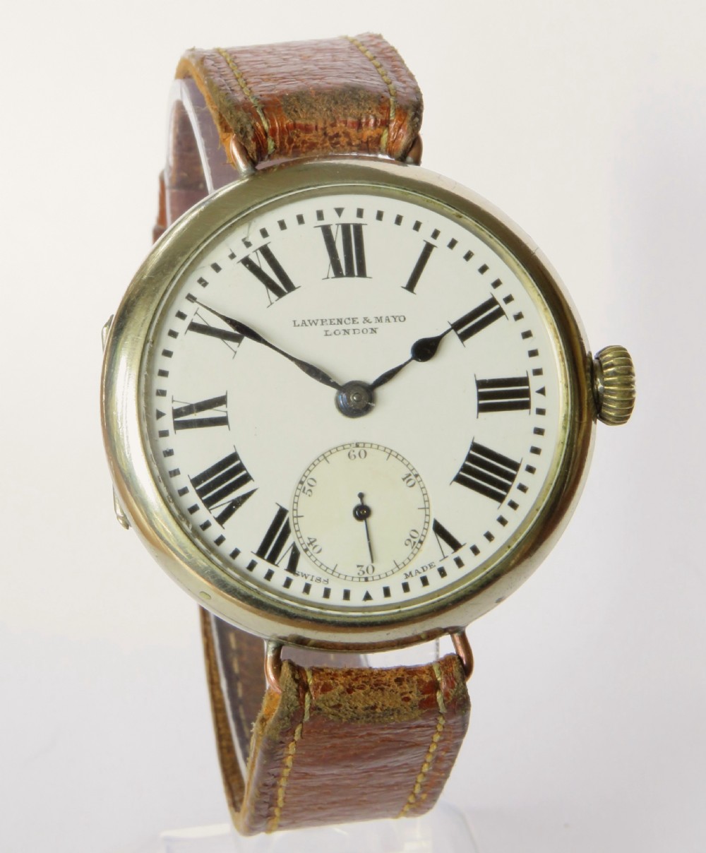 Gents ‘The Turret’ large trench watch, Lawrence & Mayo, London View II