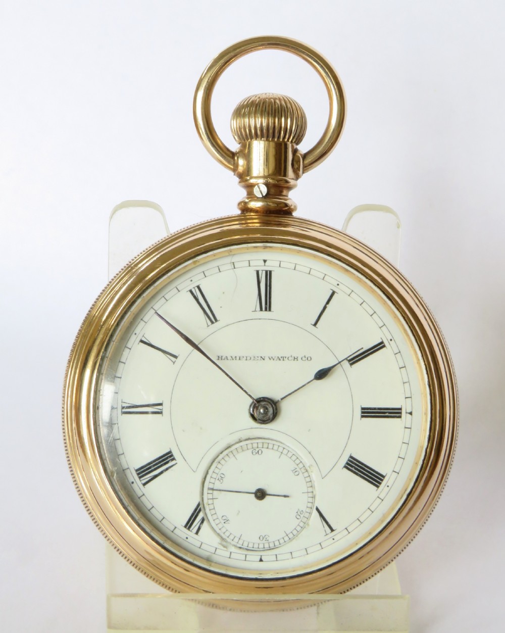 Antique Hampden Watch Co pocket watch, 1885 View II