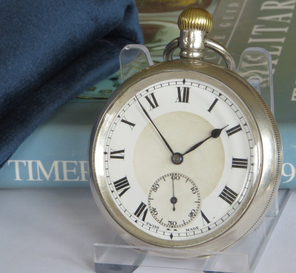 Antique silver Electa pocket watch, 1928