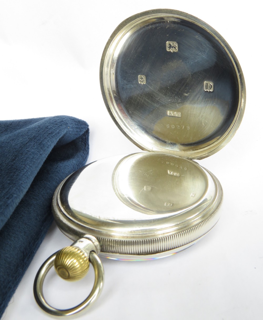 Antique silver Electa pocket watch, 1928 View III