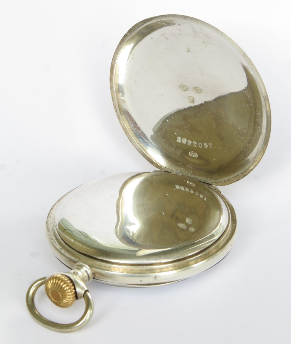 Antique silver Vertex pocket watch, 1919 View III