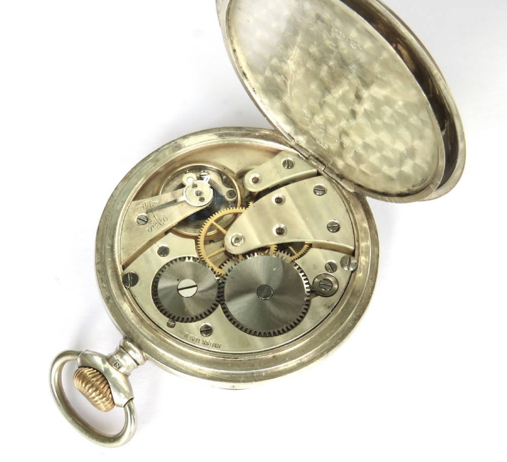 Antique silver Vertex pocket watch, 1919 View IV