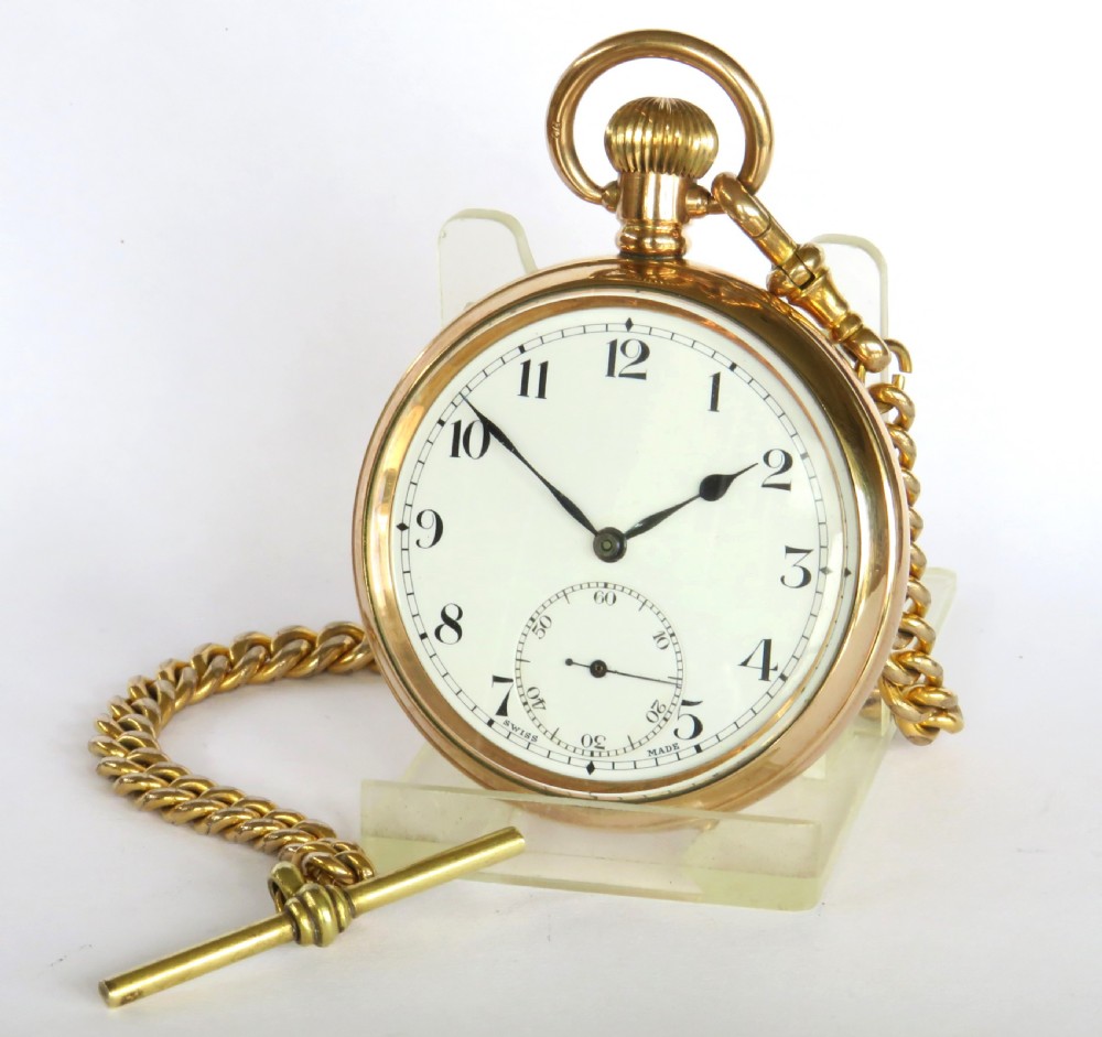 Antique 1920s Syren pocket watch and chain