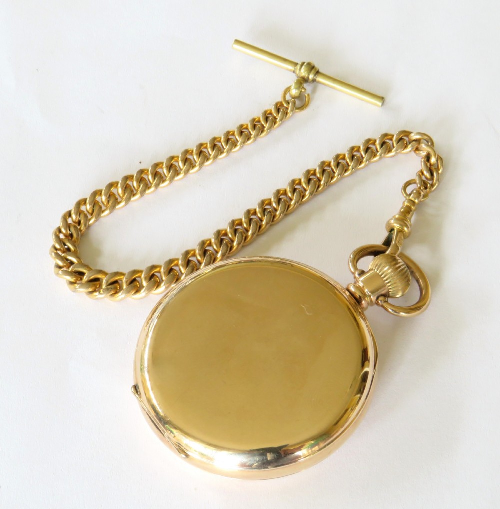 Antique 1920s Syren pocket watch and chain View V