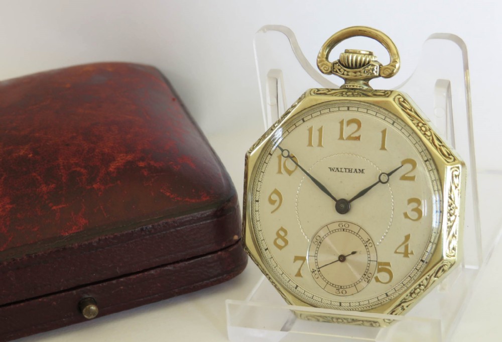 Antique Waltham Art Deco pocket watch, 1924