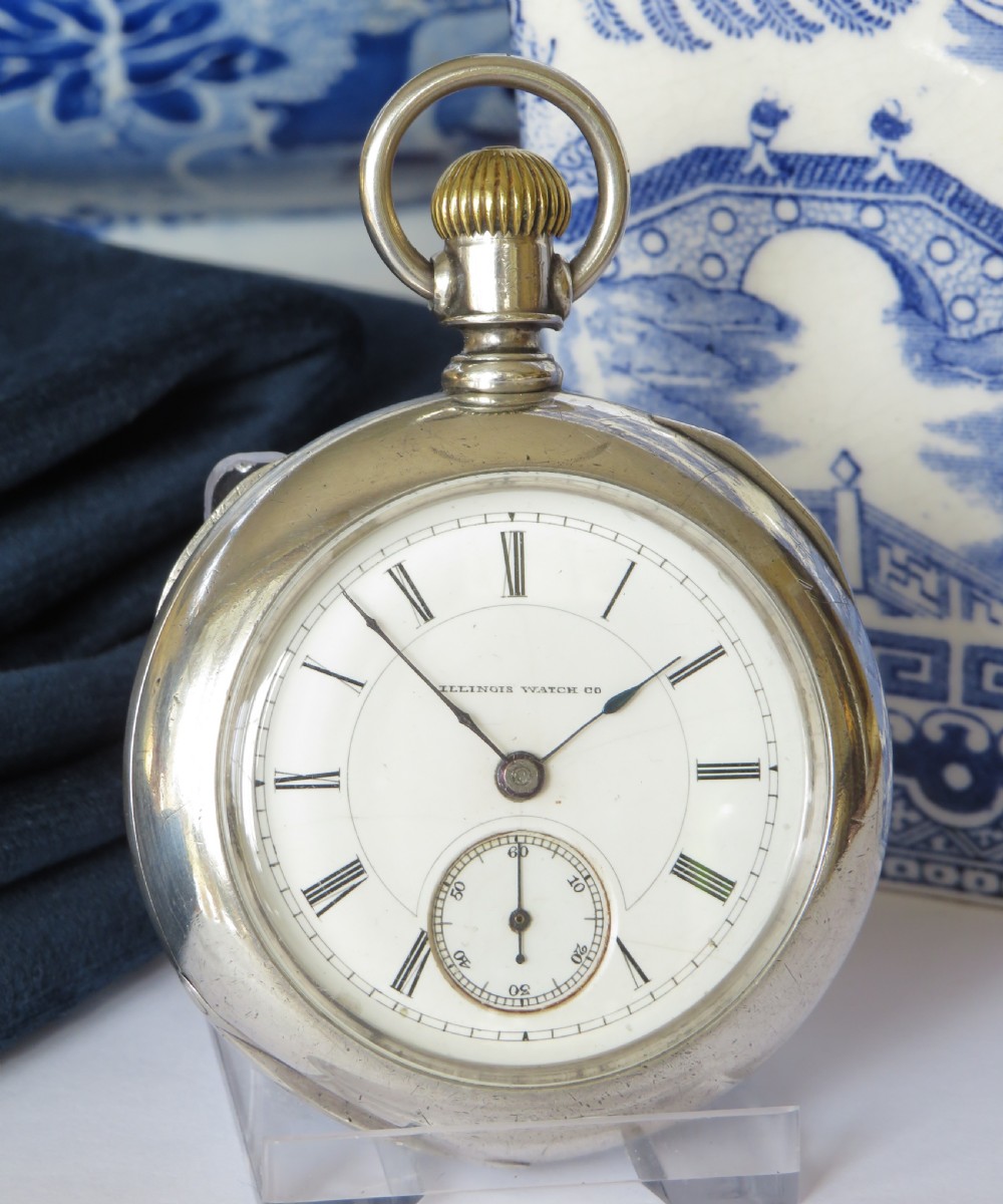 Antique Illinois pocket watch, 1883 View II