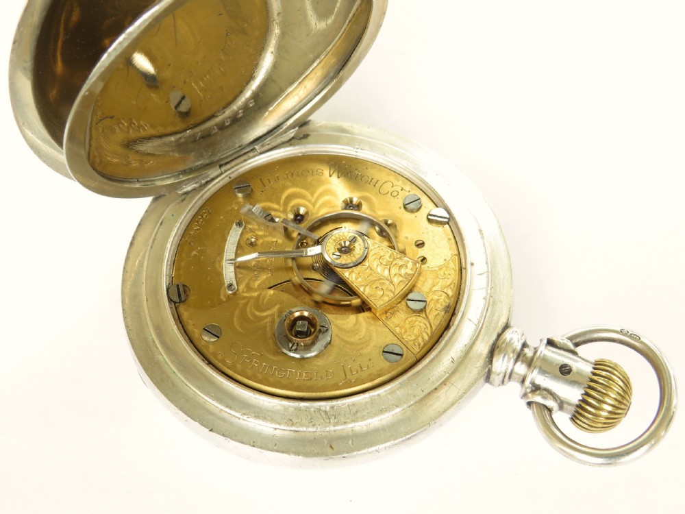 Antique Illinois pocket watch, 1883 View V