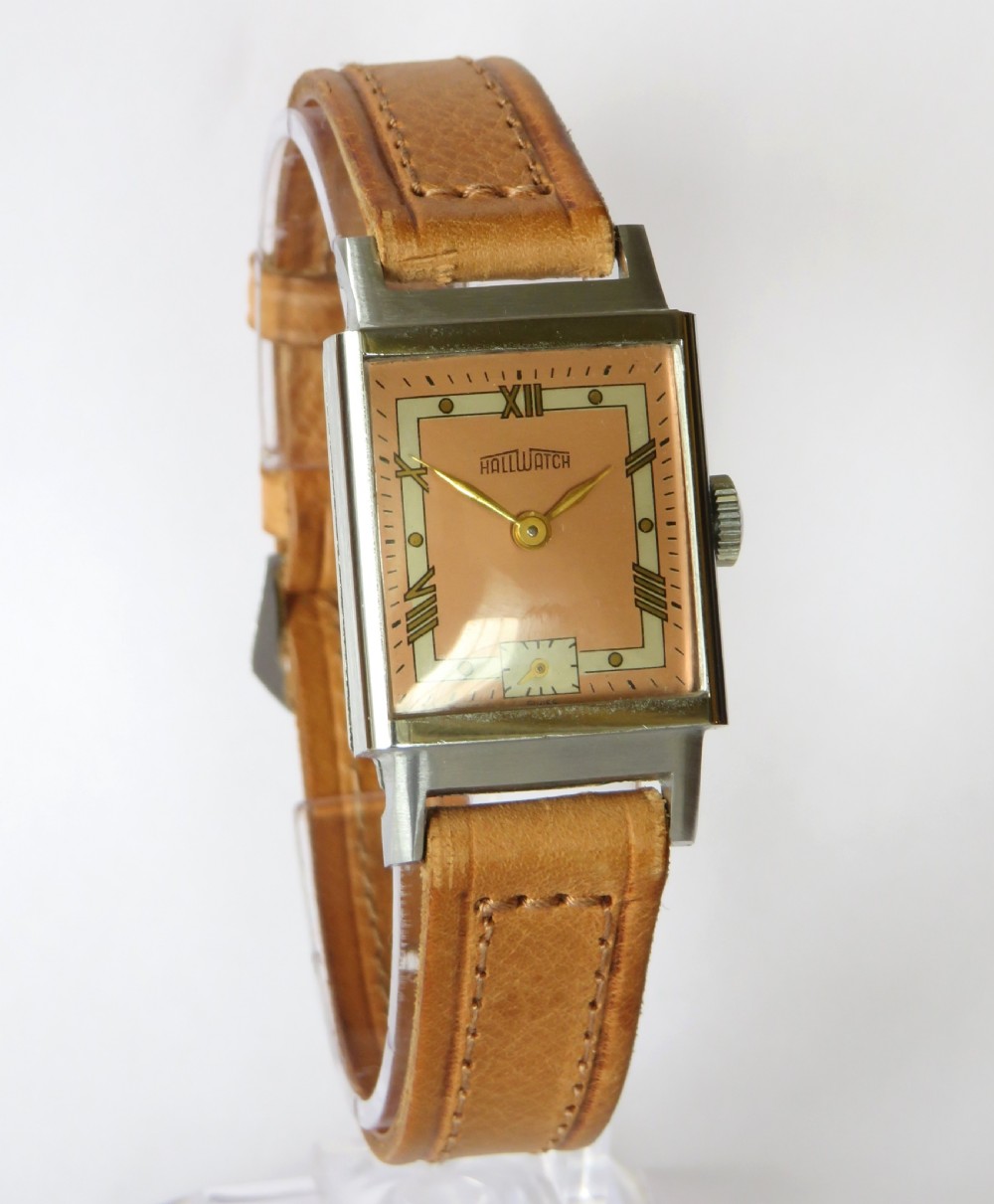 ‘NOS’ 1940s Hallwatch wrist watch by Liban View II