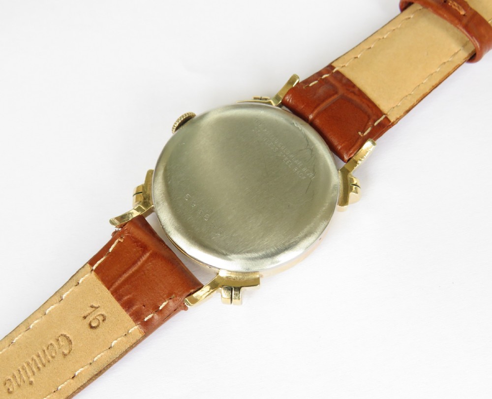 Gents 1950s Benrus date pointer wrist watch, knotted lugs View III