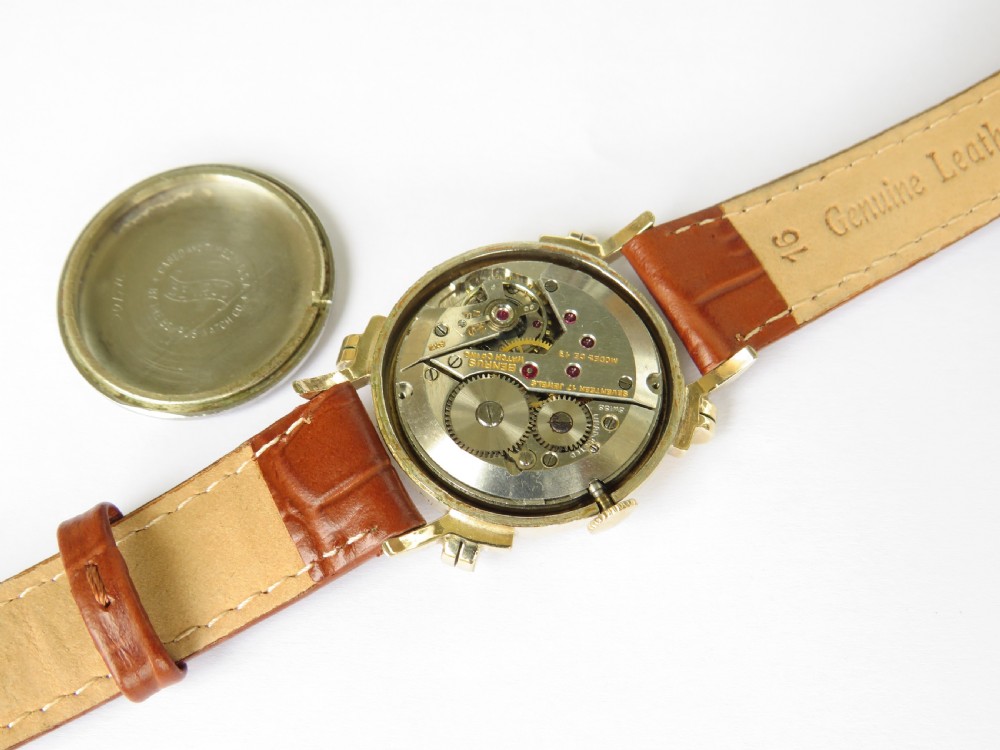 Gents 1950s Benrus date pointer wrist watch, knotted lugs View IV