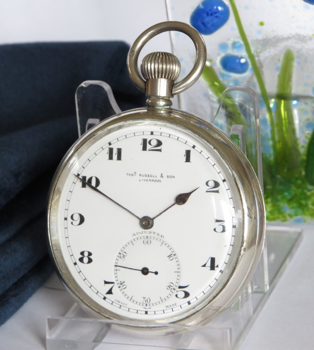 Silver Thomas Russell pocket watch, 1937
