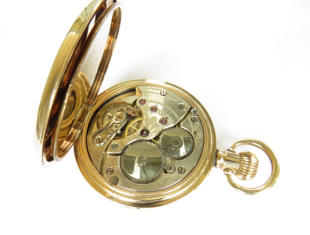 Antique Thomas Russell Gallet full hunter pocket watch View IV