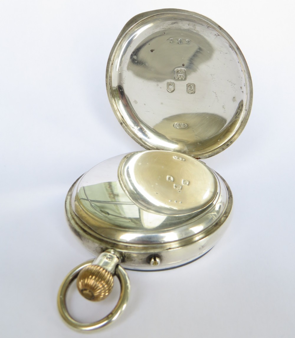 Antique silver J W Benson ‘The Bank’ pocket watch View III