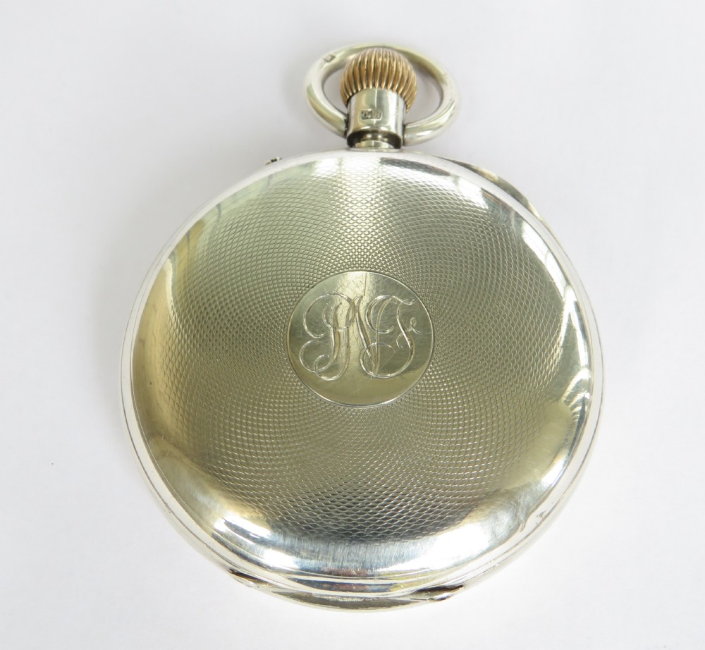 Antique silver J W Benson ‘The Bank’ pocket watch View V