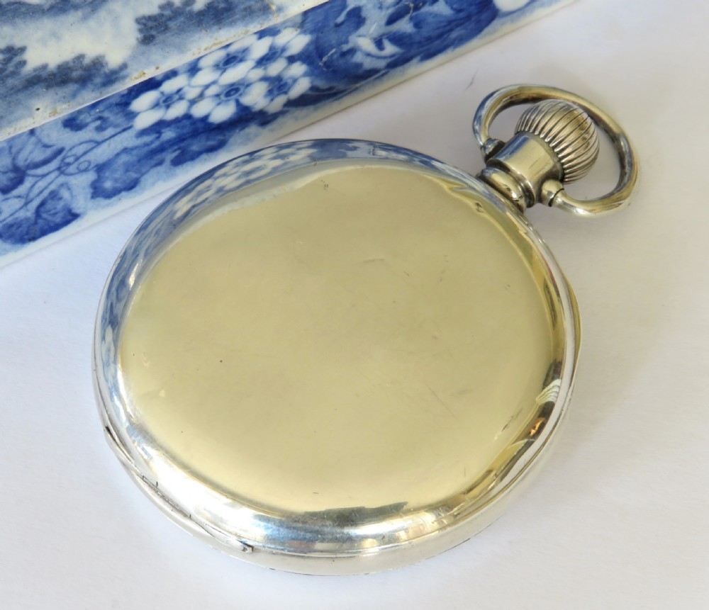 Antique silver Waltham pocket watch, 1912 View V