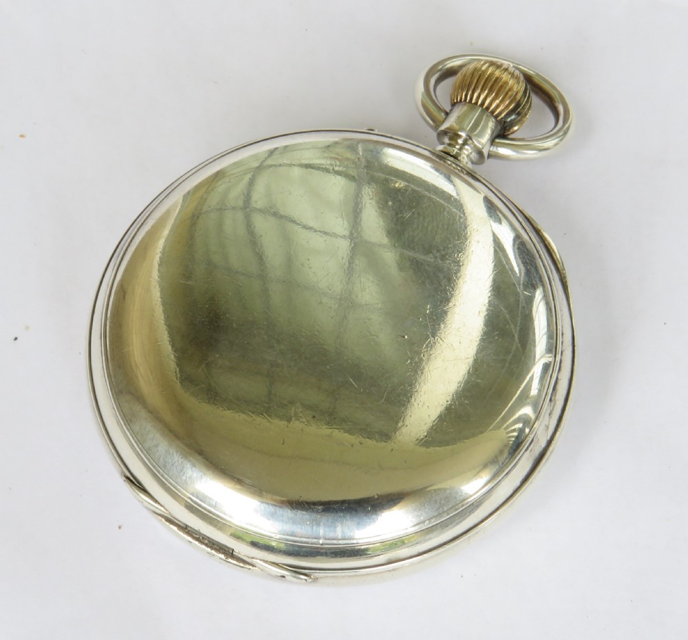Antique English silver pocket watch, 1886 View V