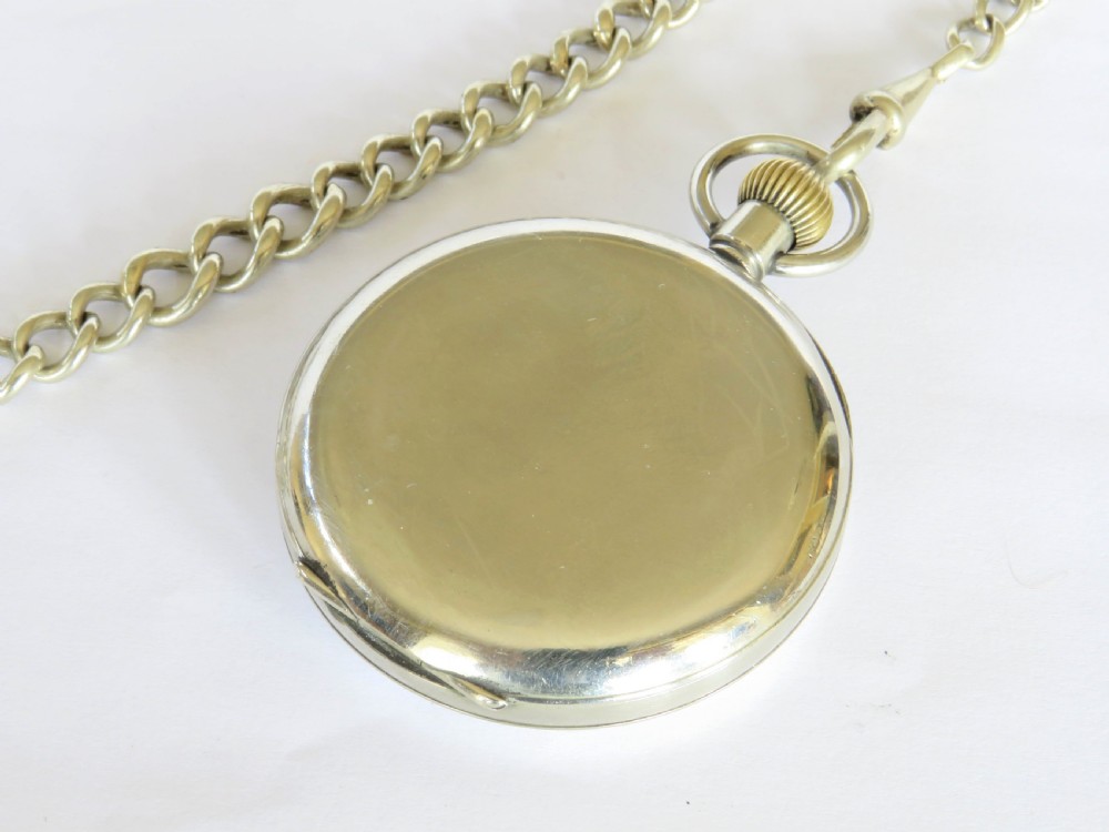 1930s Rotherham & Sons pocket watch and chain View VI