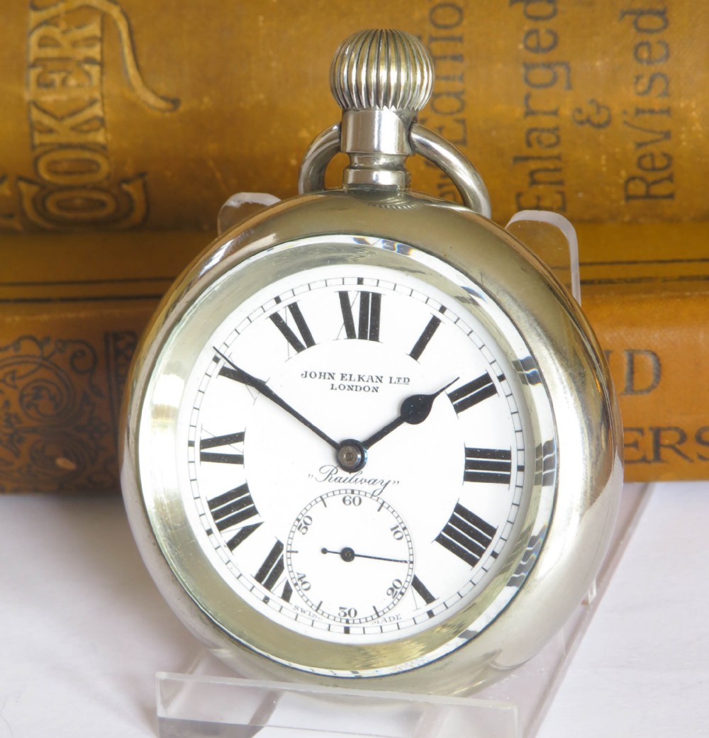 1920s/30s John Elkan “Railway” pocket watch