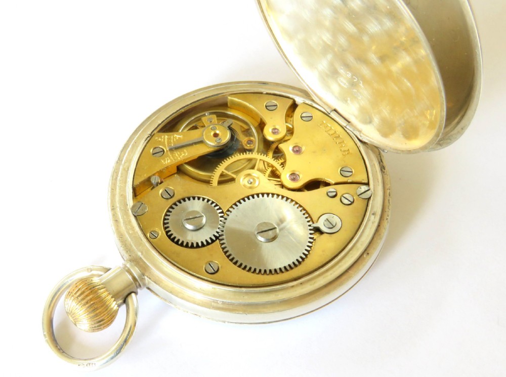 Antique silver Nimra pocket watch, 1919 View IV