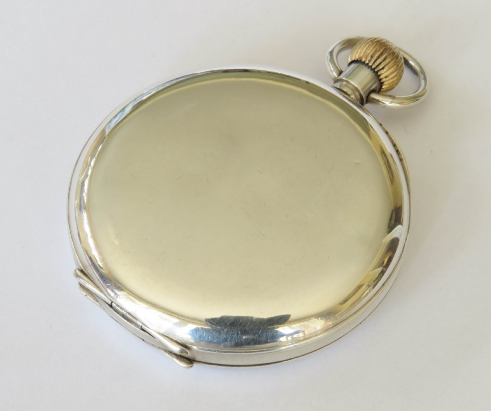 Antique silver Nimra pocket watch, 1919 View V