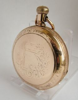 Montre De Poche Ancienne Elgin Hunter Gravée – Modèle 1891, Mécanique, Plaquée Or 14K