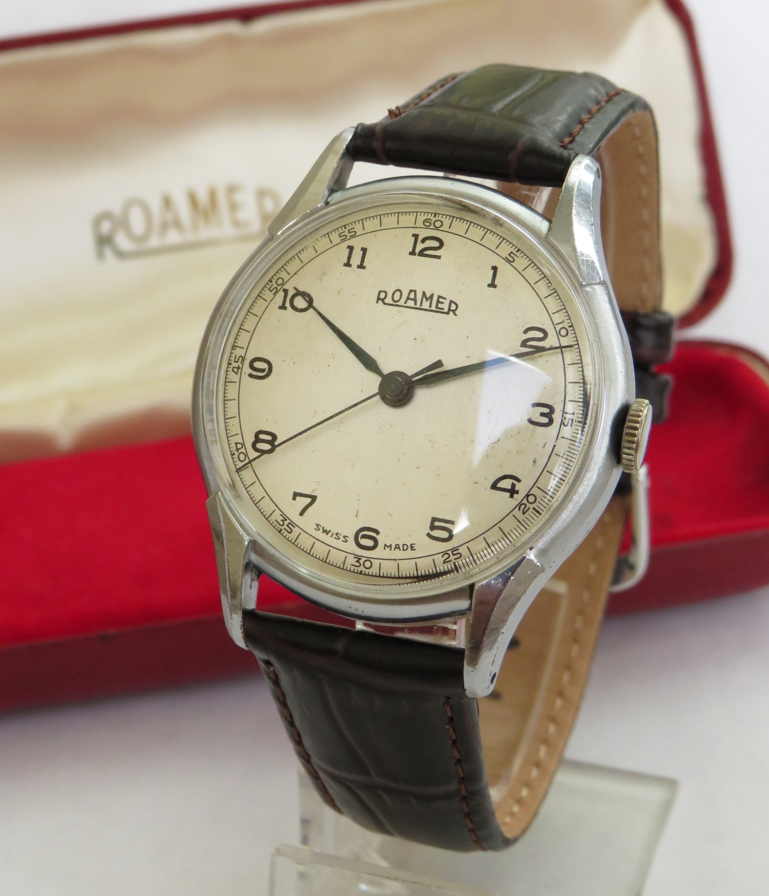 Gents 1950s Roamer Wrist Watch Boxed