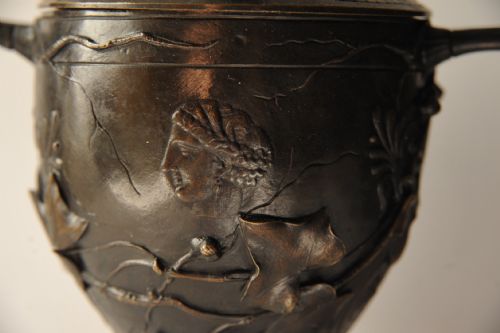 FRENCH BRONZE LIDDED URN BY AUGUSTE CAIN - ADDITIONAL PHOTO 4
