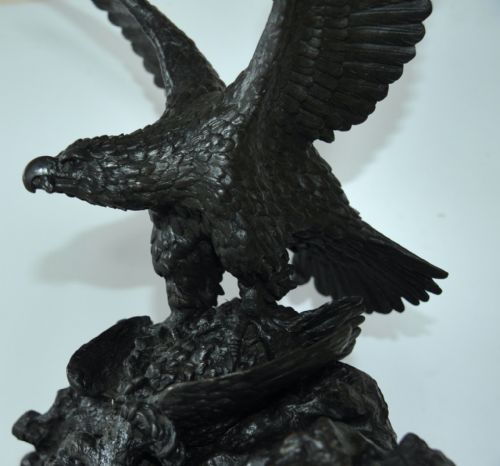 FRENCH BRONZE EAGLE DEVOURING A HERON BY CHRISTOPHE FRATIN - ADDITIONAL PHOTO 7