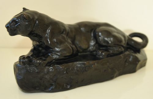 BARYE BRONZE PANTHER OF TUNISIA BY BARBEDIENNE - ADDITIONAL PHOTO 2
