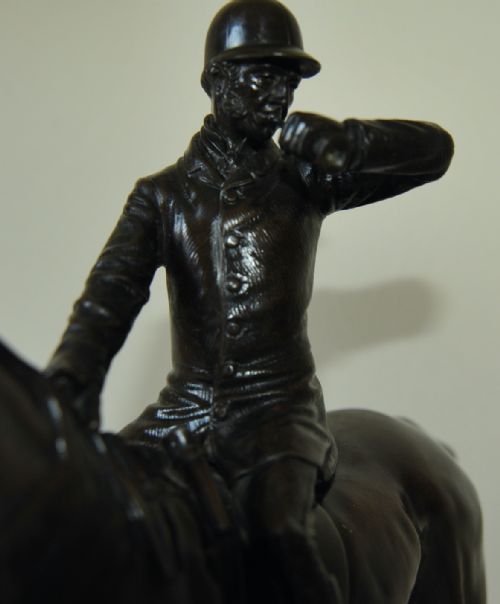 VERY RARE ENGLISH BRONZE HUNTING GROUP BY JOHN WILLIS GOOD COX SONS 1875 - ADDITIONAL PHOTO 3