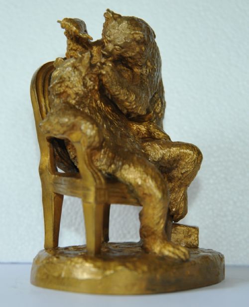 FRENCH GILT BRONZE DENTIST BEAR BY CHRISTOPHE FRATIN - ADDITIONAL PHOTO 7
