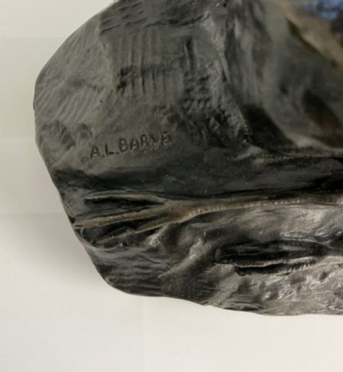 FRENCH BRONZE EAGLE BY ANTOINE LOUIS BARYE CAST BY BARBEDIENNE - ADDITIONAL PHOTO 5