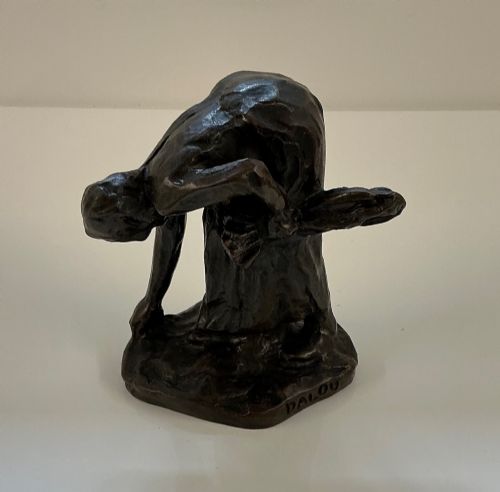 FRENCH BRONZE JULES DALOU GLANEUSE AUX EPIS