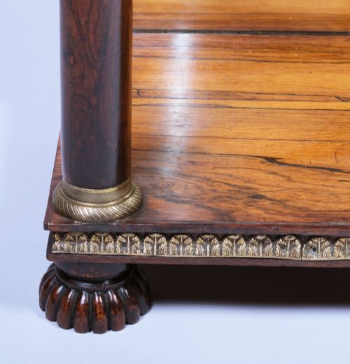 ANTIQUE FIRST EMPIRE BRASS MOUNTED ROSEWOOD CONSOLE TABLE - ADDITIONAL PHOTO 1