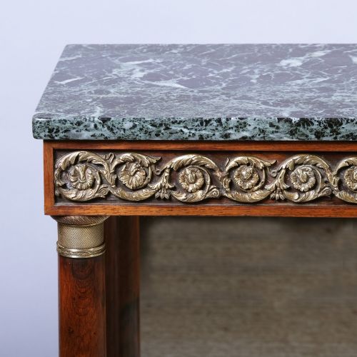 ANTIQUE FIRST EMPIRE BRASS MOUNTED ROSEWOOD CONSOLE TABLE - ADDITIONAL PHOTO 2