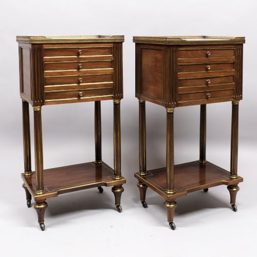 ANTIQUE FIRST EMPIRE 19TH CENTURY FRENCH BEDSIDE CABINETS