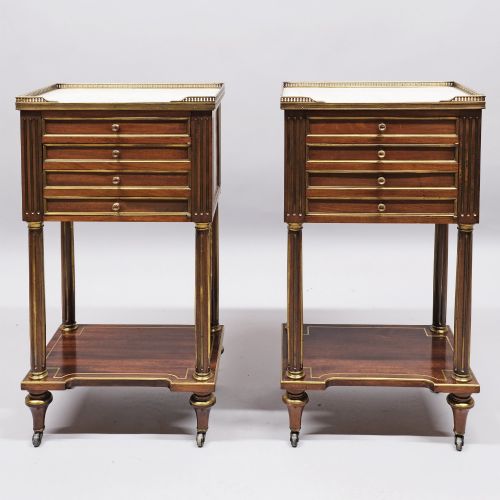 ANTIQUE FIRST EMPIRE 19TH CENTURY FRENCH BEDSIDE CABINETS - ADDITIONAL PHOTO 3