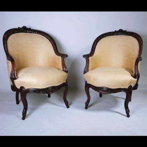 PAIR OF 19TH CENTURY GONCALO ALVES ARM CHAIRS