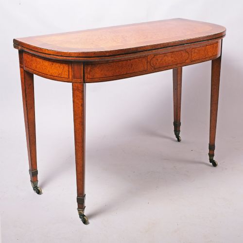 LATE 18TH CENTURY AMBOYNA TEA TABLE - ADDITIONAL PHOTO 2