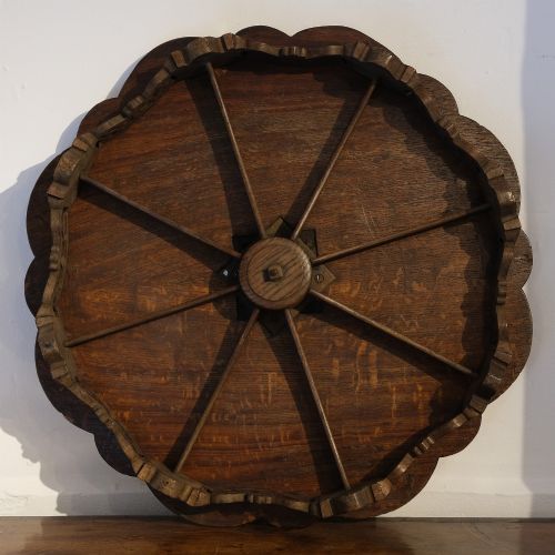 EARLY 19TH CENTURY OAK LAZY SUSAN - ADDITIONAL PHOTO 1