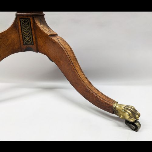 REGENCY PERIOD AMBOYNA EBONY TILT TOP TABLE - ADDITIONAL PHOTO 4